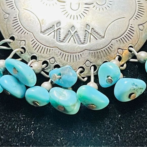 Vintage Relios Carolyn Pollack Earrings Southwestern Sterling Turquoise … - Picture 5 of 10